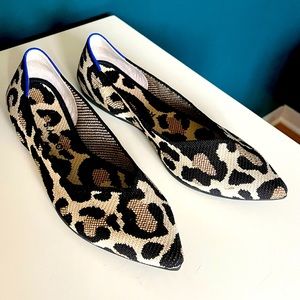 Rothy’s Desert Cat Leopard Pointed Flats